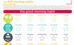 Free Printable Kids Morning Routine Chart Buttoned Up