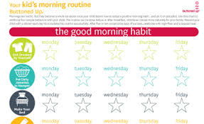 free printable kids morning routine chart buttoned up