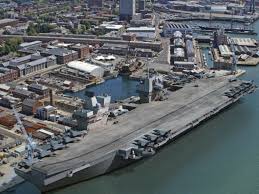 A American Aircraft Carrier In Southampton Dock With Hms Victory And Hms Warrior In The Backgro Aircraft Carrier Royal Navy Aircraft Carriers Royal Navy Ships