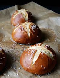 Pretzel Rolls Recipe Recipes Food Pretzel Bun