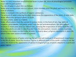 Water As An Enviromental Factor Prezentaciya Onlajn