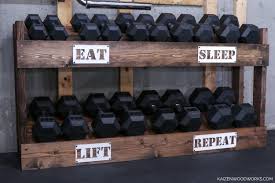 But if you have room for it, a barbell home gym is the ideal way to train. Diy Dumbbell Rack Made From Wood Easy To Follow Step By Step Directions Kaizen Diy Gym