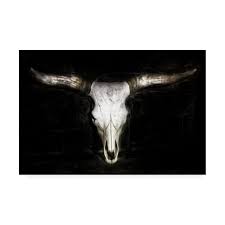 Bull skull with headpiece illustration, cattle watercolor painting bull skull flower, longhorn, flower arranging, animals, sticker png. Phburchett Cow Skull Canvas Art Overstock 26262160
