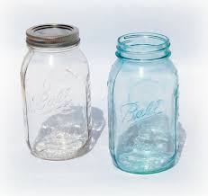 Antique vintage blue root mason half gallon canning jar with ball zinc lid. Diy Vintage Blue Mason Jars The Little Gsp