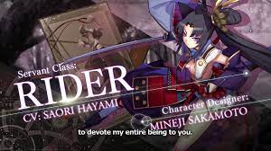 Fate/Grand Order Servant Class Trailer: RIDER - YouTube