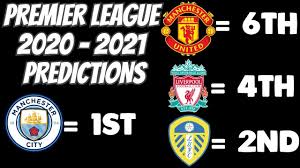 There are no premier league matches being played now. Premier League Predictions Season 2020 2021 Youtube