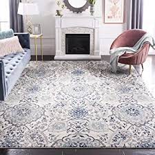 Another idea you should give a try is placing one or more velvet sofas in your blue and grey living room. Amazon Com Safavieh Madison Collection Mad600c Boho Chic Glam Paisley Non Shedding Living Room Bedroom Area Rug 5 1 X 7 6 Cream Light Grey Furniture Decor