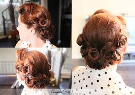 We know vintage hairstyles are not easy to do, so we have hairstyling tools to make vintage hairstyling easier. Pinup Victory Rolls Hair Stylist Angela Tam Katie Bridal Hair Design Session Los Angeles Rockabilly Pinup Makeup Artist Angela Tam Makeup And Hair Team