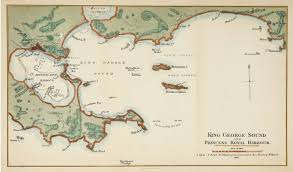 King George Sound And Prince Royal Harbour Albany Antique Print Map Room King George Western Australia Map Map