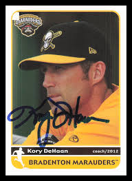 2012 Bradenton Marauders KORY DEHAAN Signed Card autograph auto PADRES  PIRATES