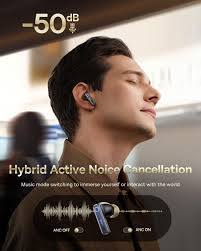 Amazon.com: Baseus Hybrid Active Noise Cancelling Wireless Earbuds,  Immersive Heavy Bass Sound -50dB, 6 Mics AI ENC Calls, 65H Playtime,  Multipoint Connection, Waterproof, Bluetooth 5.3, App Customized-Bowie 30 :  Electronics