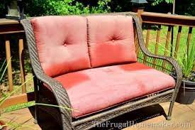 Fix Your Faded Chair Cushions With Spray Paint Update Painting Patio Furniture Patio Cushions Outdoor Patio Cushions