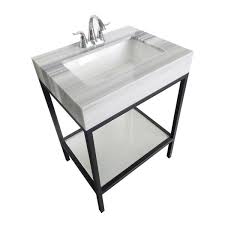 White on white 25 in x 19 in cultured marble vanity top. Bestview Vaia 25 In Single Sink Matte Black Powder Coated Bathroom Vanity With Natural Marble Top Lowe S Canada