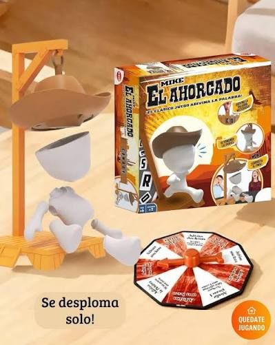 EL AHORCADO Cuerpo magnetico, cuando se termina de armar se desploma!  ¡Sumérgete en la emoción del clásico juego del Ahorcado con una nueva y  emocionante dinámica! Con cada letra incorrecta, una parte
