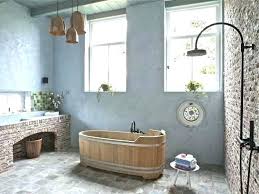 This french country bathroom owns a little bit of heaviness due to the golden drapes that block the natural sunlight that should suppose to bright up the bathroom. 20 Beautiful Examples Of French Country Bathrooms