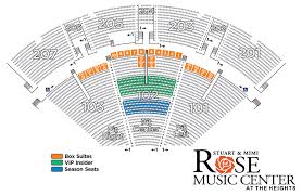 Season Ticket Seating Map Rose Music Center At The Heights