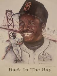 Barry Bonds + Artist Signed Lithograph Framed 18 x 24 Back in the Bay /930  Scoreboard