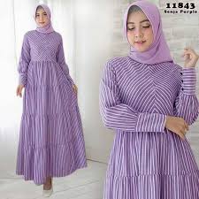 Hasil gambar untuk model baju gamis remaja simple terbaru 2019