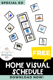Free Home Visual Schedule At Home Learning Resources For Special Education In 2020 Distance Learning Special Education Special Education Visual Schedule