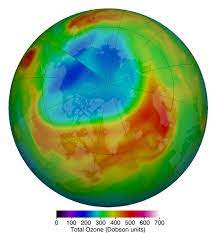 The biggest holes in the ozone layer are in the arctic regions and antarctica, which are very clean areas and the ultraviolet light makes the ozone. North Pole S Largest Ever Ozone Hole Finally Closes Scientific American