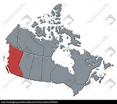 Positionskarte von british columbia, kanada. Karte Von Kanada British Columbia Hervorgehoben Lizenzfreies Bild 5504341 Bildagentur Panthermedia