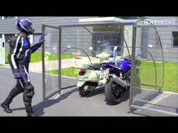 Motorradgarage Cervocav Mit Abschliessbaren Turen Motorcycle Cover Motorcycle Storage Motorcycle Storage Shed