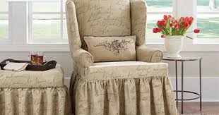 Sure Fit Pen Pal By Waverly Wing Chair Slipcover Slipcovers For Chairs Wingback Chair Slipcovers Furniture Slipcovers