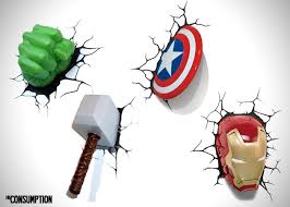 The Avengers 3d Wall Art Night Lights Hiconsumption