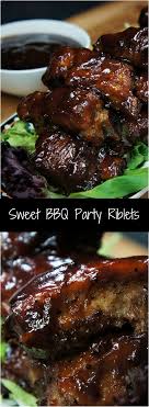 Beef chuck is among the cheapest cuts of beef, but it can still make a great meal. These Sweet Bbq Party Riblets Are Fall Off The Bone Goodness Pork Riblets Recipe Beef Riblets Recipe Riblets Recipe