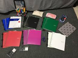 Color Coordinated School Supplies High School Organization High School Supplies School Survival Kits