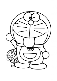 This coloring page features a picture of happy doraemon to color. Printable Doraemon Coloring Pages Anime Coloring Pages