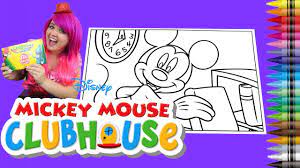 He is one of the most recognizable cartoon characters ever. Coloring Disney Mickey Mouse Clubhouse Giant Coloring Book Page Crayola Crayons Kimmi The Clown Youtube