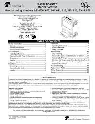 The data plate on antunes food warmers is located on the rear of the unit. Rapid Toaster Vct 250 Rapid Toaster Model Vct 250 Manualzz