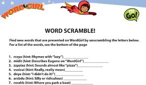 As of today we have 79,949,120 ebooks for you to download for free. Word Scramble Kids Coloring Pages Pbs Kids For Parents