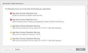 App Store Connect Operation Error Could Not Connect To Apple S Web Service Stack Overflow