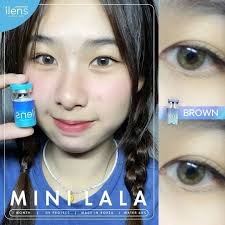 💋 มีค่าสายตา 💋 ilens Mini lala Gray Brown 💋 บิ๊กอาย สุดปัง คอนแทคเลนส์  รายเดือน มีอย แถมตลับฟรี เลนส์นิ่ม สวยปังมาก"
