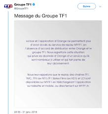 J'ai appelé le service j'ai le même problème avec le replay. Tf1 Demande A Orange De Stopper La Diffusion De Ses Chaines
