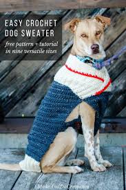 Easy Crochet Dog Sweater Free Pattern Tutorial In Nine