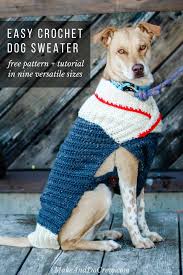 easy crochet dog sweater free pattern tutorial in nine