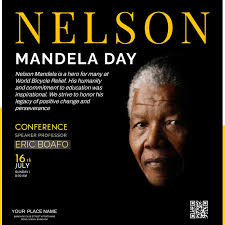 Nelson mandela day seminar conference flyer Template