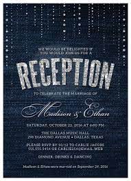 Your wedding is the perfect time to show your personality. Post Wedding Reception Only Invitations Denim Diamonds