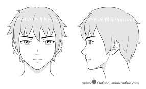 You can see the shades that are localized above the eyebrows and on the neck area. How To Draw Anime And Manga Male Head And Face Animeoutline