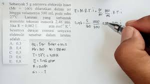 Contoh Soal Contoh Soal Tekanan Osmosis Sifat Koligatif Larutan Elektrolit Icpns