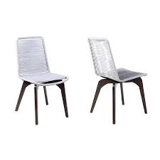 Shop dining chair outdoor dining in a variety of styles and designs to choose from for every budget. Best Selling Armen Living Island Set Of 2 Dark Wood Frame Stationary Dining Chair S With Woven Seat Lcissisl Accuweather Shop