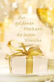 Herzlichen glückwunsch zur goldenen hochzeit! Diegeschenkkorbmacher Grusskarte Goldene Hochzeit