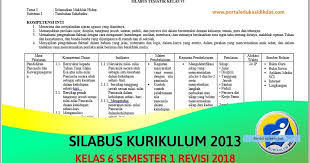 Silabus k13 kelas 3 revisi 2018. Silabus Kelas 6 Semester 1 Kurikulum 2013 Revisi 2018 Portal Edukasi Dikdas