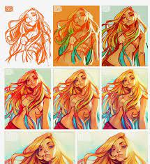 Loish Painting Process Http Blog Loish Net Post 96168905448 Process Of This Piece Digital Painting Tutorials Photoshop Painting Tutorial Photoshop Painting