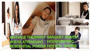 Massage Therapit On Call Spa Server House Attendant Hotels Job Vacancies Hotel Jobs Massage Guest Service Agent