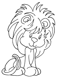 Printable baby lion in madagascar coloring page. Cute Lion Coloring Page Coloring Home