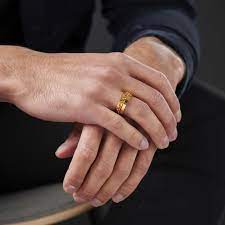 Gold Tone Roman Chain Ring In Stock Lucleon In 2021 Mens Rings Fashion Mens Gold Rings Mens Gold Jewelry